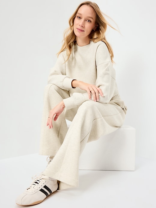 Image number 3 showing, Bounce Fleece Crew-Neck Cropped Top