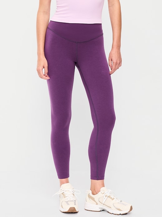 Image number 1 showing, High-Waisted PowerChill 7/8 Cotton Leggings