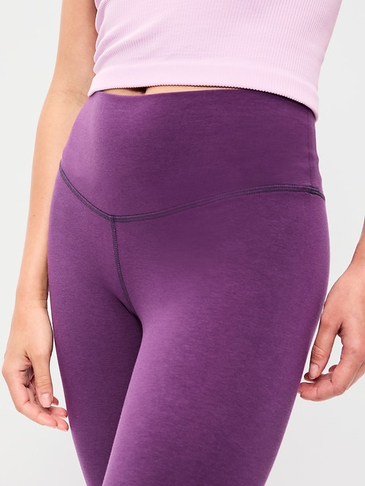 Image number 3 showing, High-Waisted PowerChill 7/8 Cotton Leggings