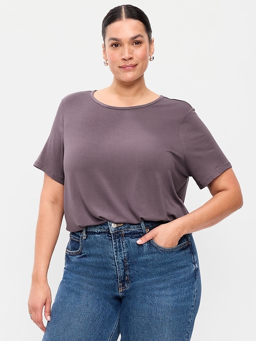 Image number 4 showing, Luxe Crew-Neck T-Shirt