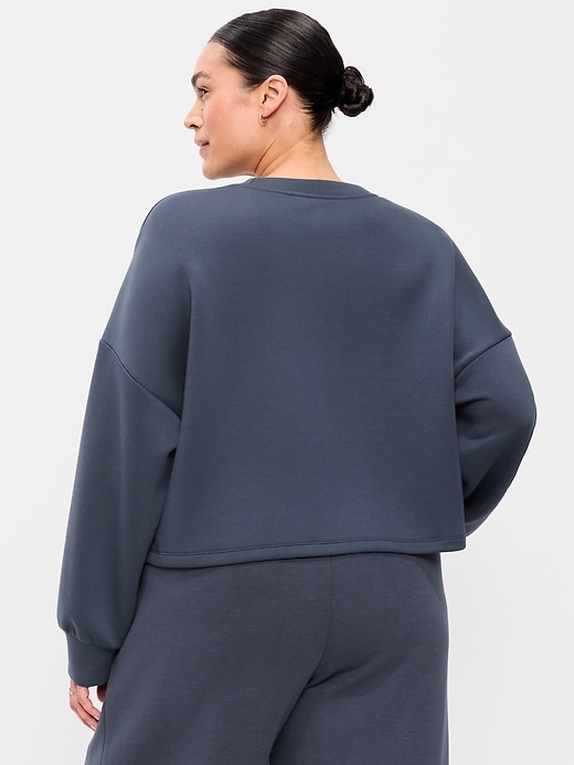 Image number 7 showing, Bounce Fleece Crew-Neck Cropped Top