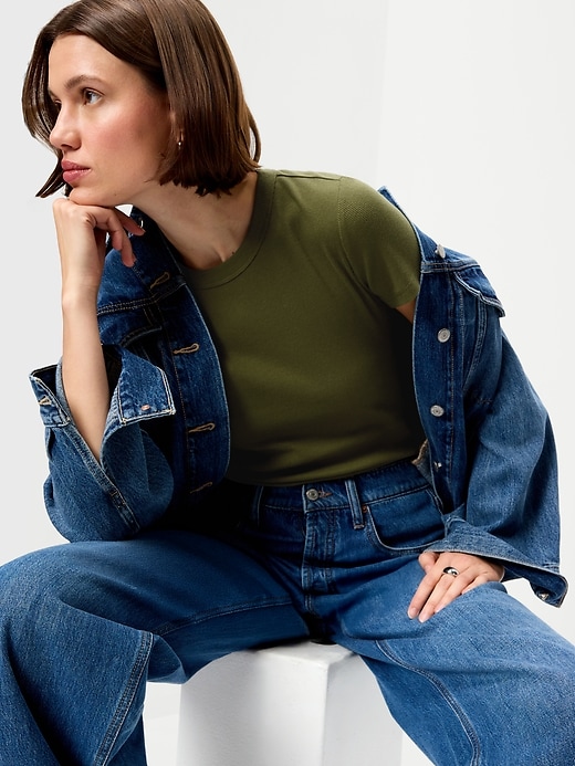 Image number 3 showing, Snug Crop T-Shirt