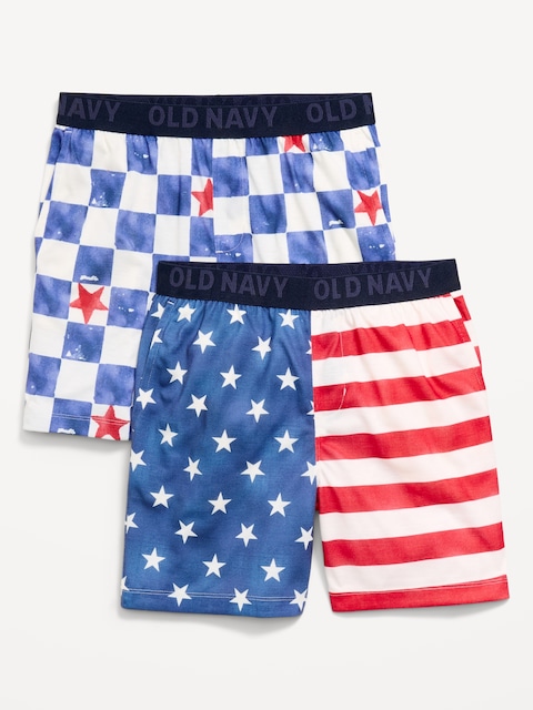 Printed Jersey Pajama Shorts 2-Pack for Boys