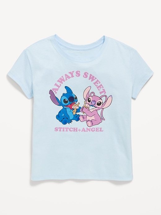 Image number 1 showing, Disney© Stitch & Angel Graphic T-Shirt for Girls