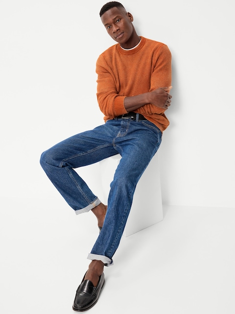 Washed Crew-Neck Sweater