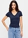 Snug V-Neck Crop T-Shirt - image 5