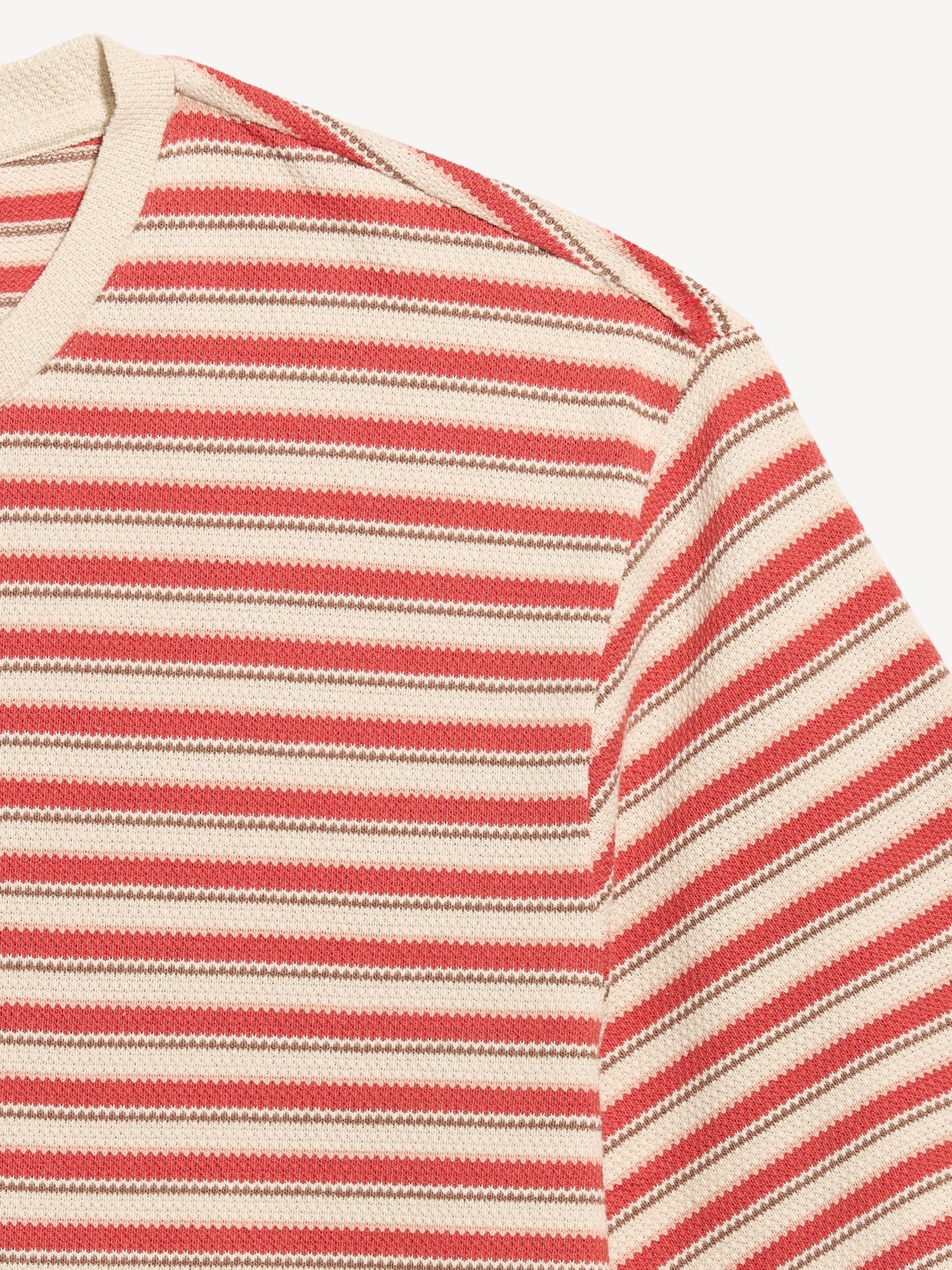 Textured-Knit Striped T-Shirt