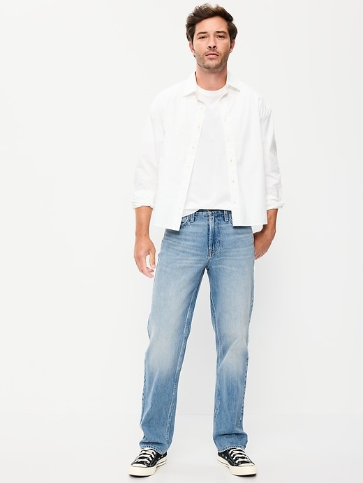 Image number 1 showing, Structured Loose Non-Stretch Jeans