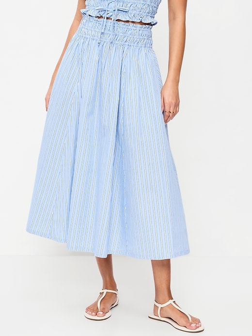 Image number 2 showing, Smocked-Waist Midi Skirt