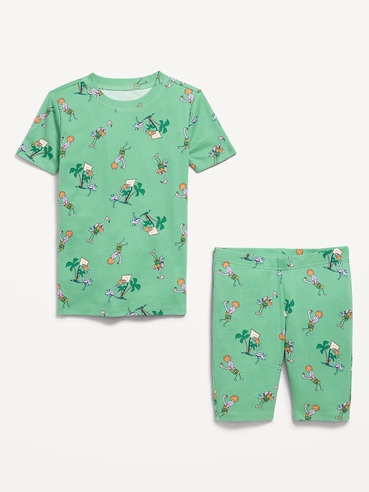 Image number 3 showing, Gender-Neutral Snug-Fit Graphic Pajama Set for Kids