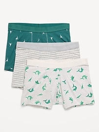 Image number 1 showing, Printed Trunks 3-Pack -- 3-inch inseam