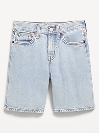 Image number 1 showing, Knee Length Baggy Jean Shorts for Boys