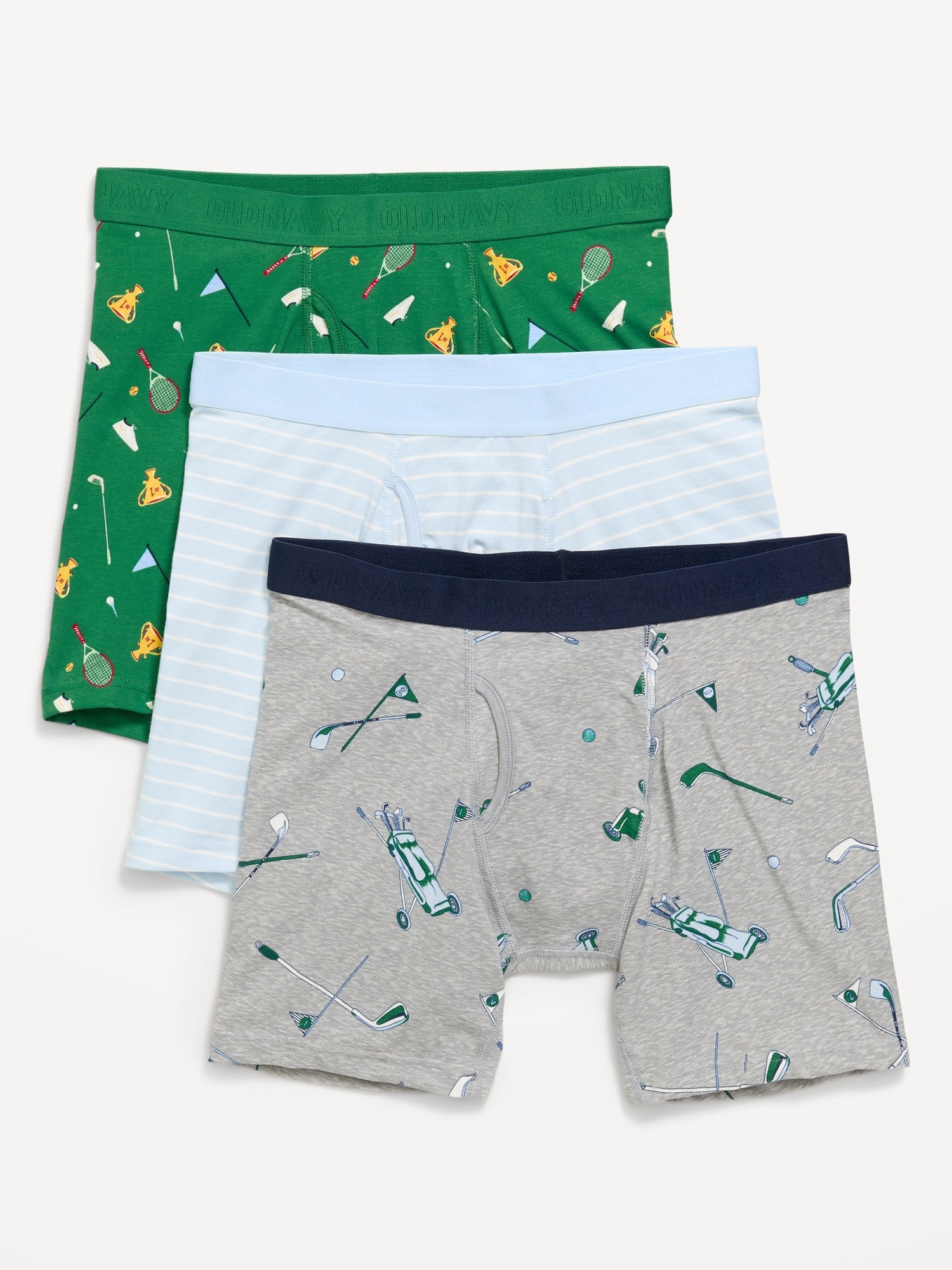 Printed Boxer-Brief Underwear 3-Pack - 6.25-inch inseam