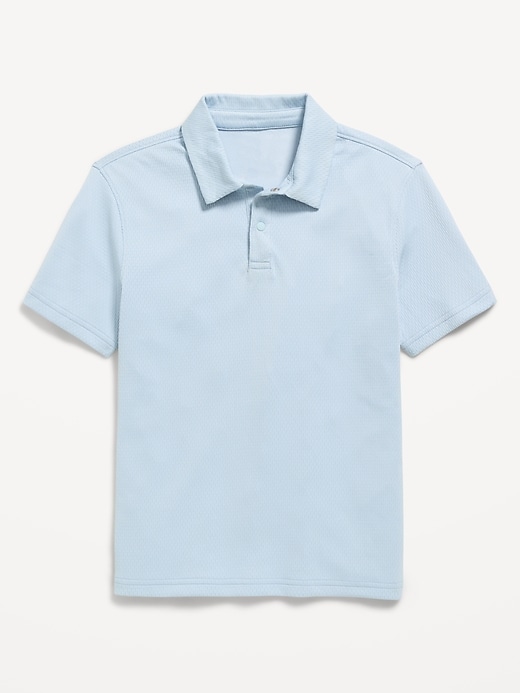 Image number 4 showing, Short-Sleeve Textured Mesh Polo Shirt for Boys