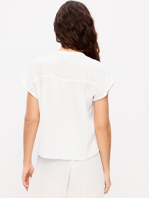 Image number 2 showing, Short-Sleeve Popover Top
