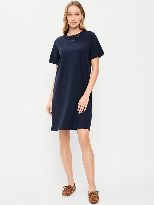 Image number 1 showing, Vintage Crew-Neck Mini T-Shirt Dress