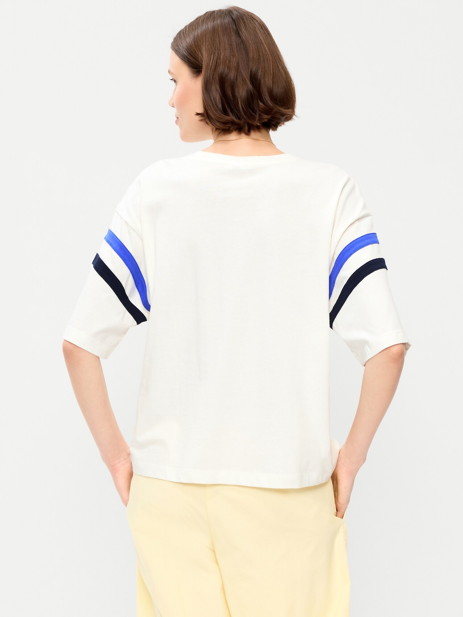 Женская футболка Old Navy Short-Sleeve Loose Crew-Neck, цвет: Морской соляной — фото 2
