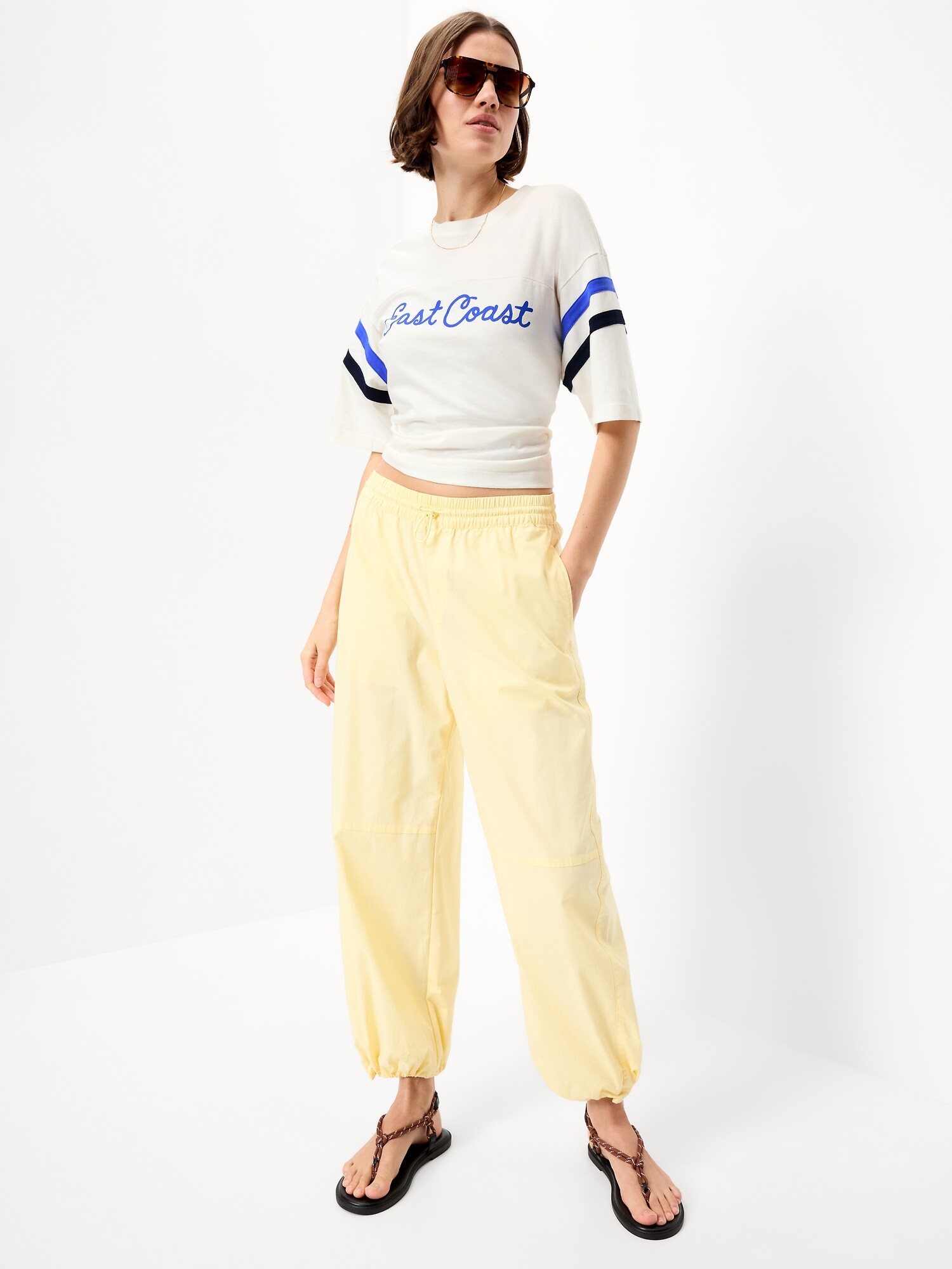 Женская футболка Old Navy Short-Sleeve Loose Crew-Neck, цвет: Морской соляной — фото 3