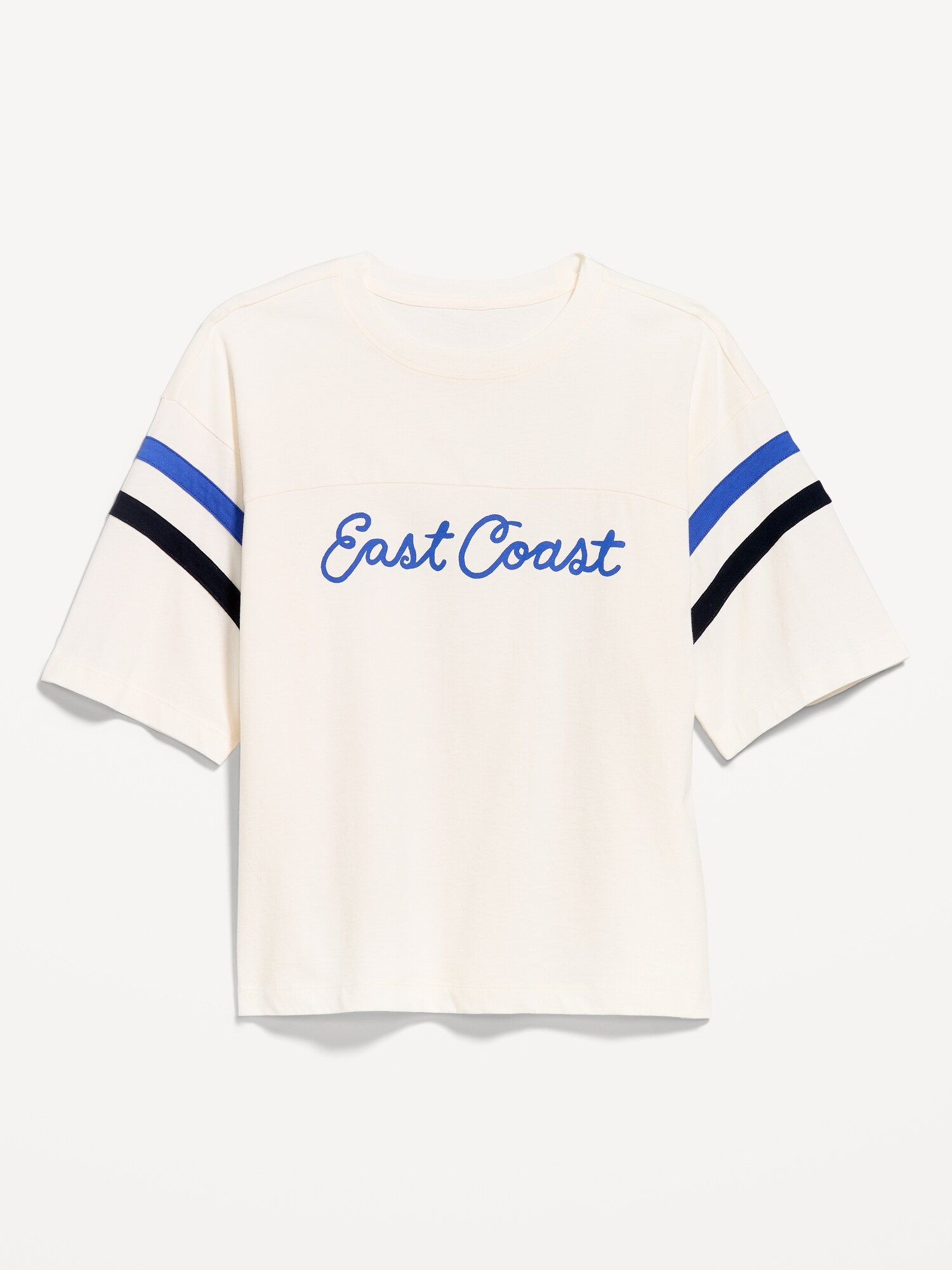 Женская футболка Old Navy Short-Sleeve Loose Crew-Neck, цвет: Морской соляной — фото 5