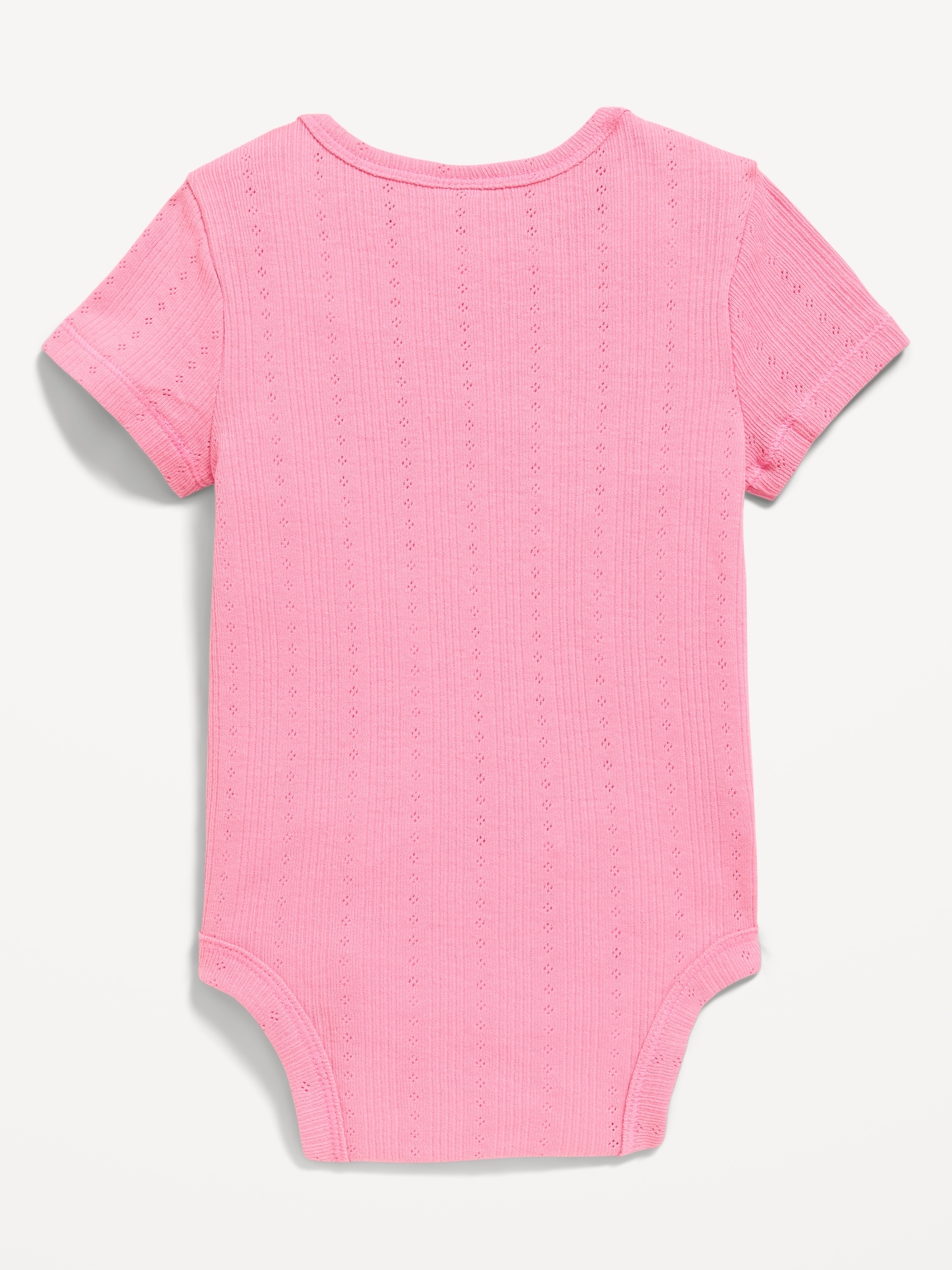 Short-Sleeve Pointelle-Knit Bodysuit for Baby