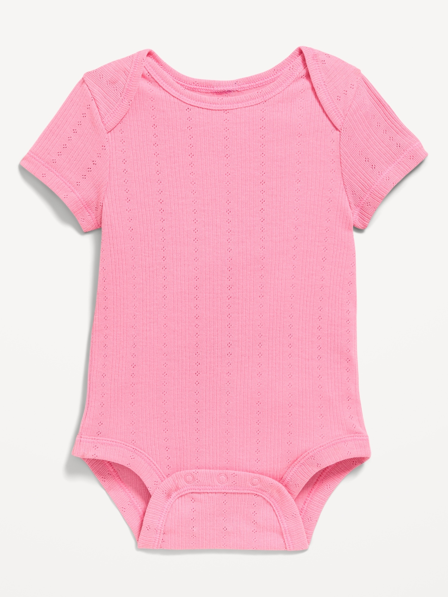 Short-Sleeve Pointelle-Knit Bodysuit for Baby