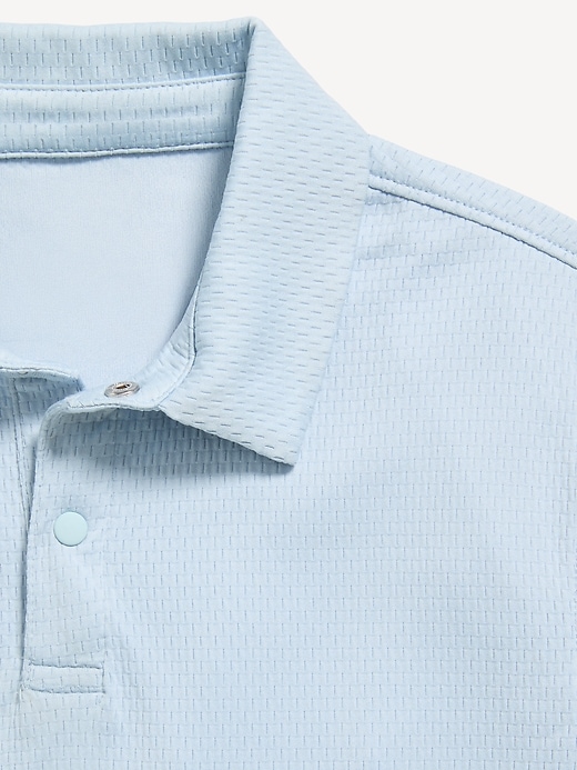 Image number 5 showing, Short-Sleeve Textured Mesh Polo Shirt for Boys