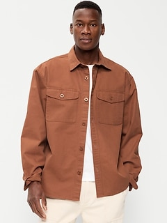 Oversized Canvas Workwear Shirt