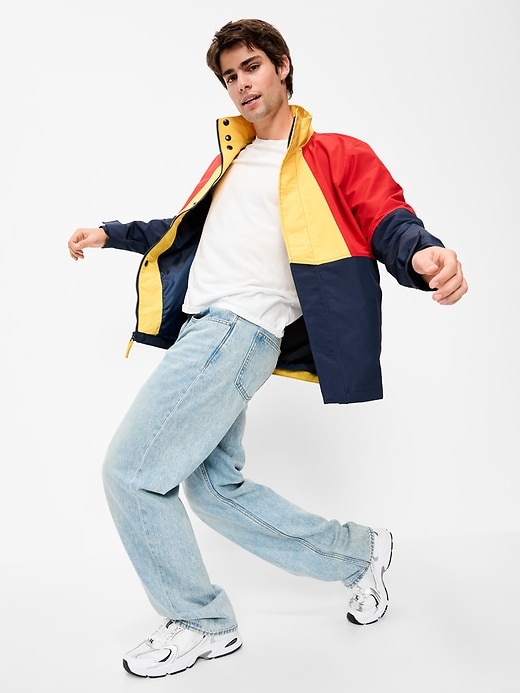 Image number 3 showing, Water-Resistant Relaxed Color-Block Jacket