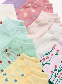 Image number 2 showing, Ankle Socks 10-Pack for Girls