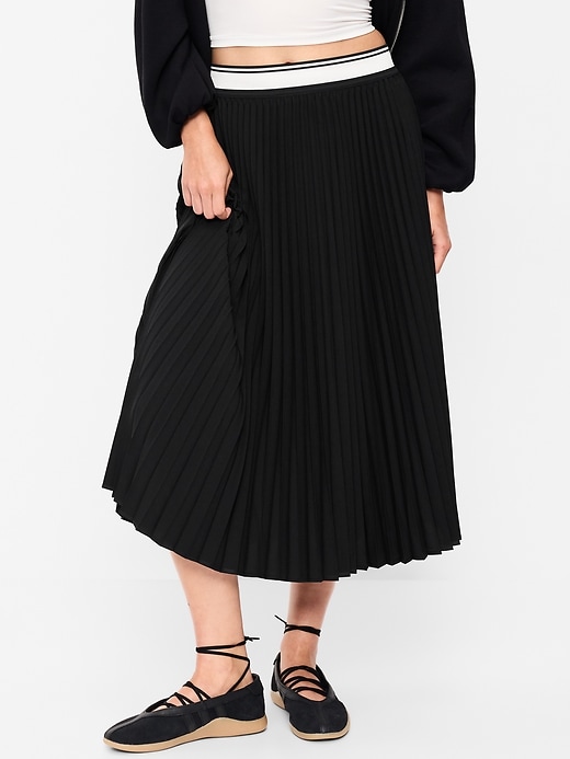 Image number 1 showing, StretchTech Accordion Pleat Midi Skirt
