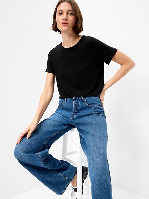 Image number 3 showing, Luxe Crew-Neck T-Shirt