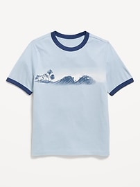 Image number 1 showing, Softest Printed Crew-Neck T-Shirt for Boys