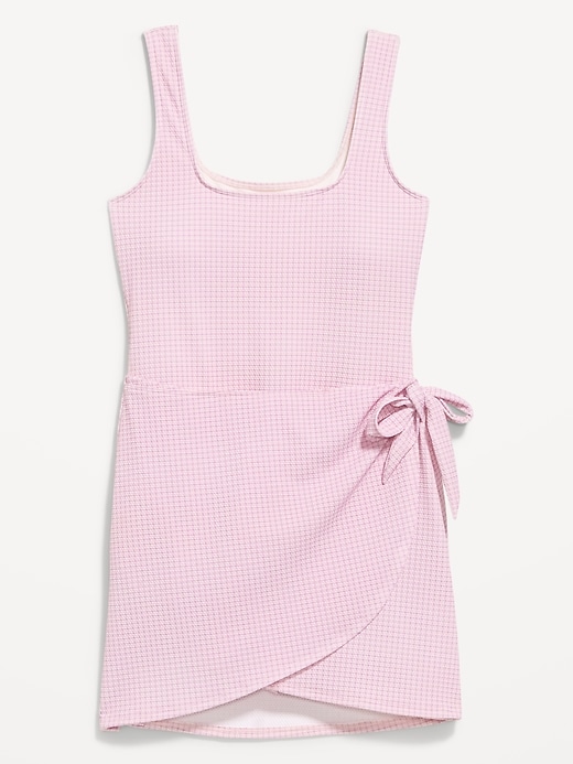 Image number 2 showing, Pique Side-Tie Swim Dress