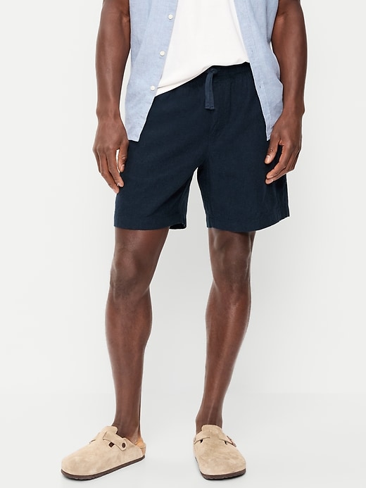 Image number 2 showing, Linen-Blend Jogger Shorts -- 7-inch inseam