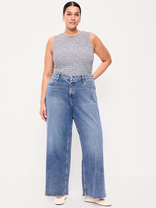 Image number 5 showing, High-Waisted Baggy Wide-Leg Jeans