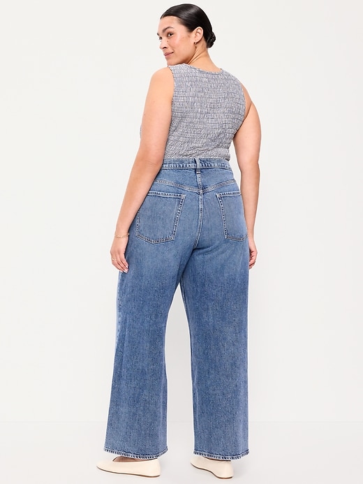 Image number 6 showing, High-Waisted Baggy Wide-Leg Jeans