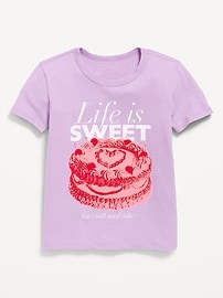 Image number 1 showing, Short-Sleeve Graphic T-Shirt for Girls