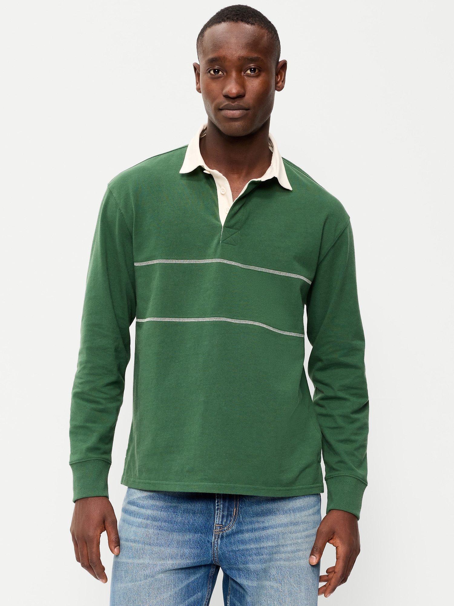 Color-Block Rugby Polo
