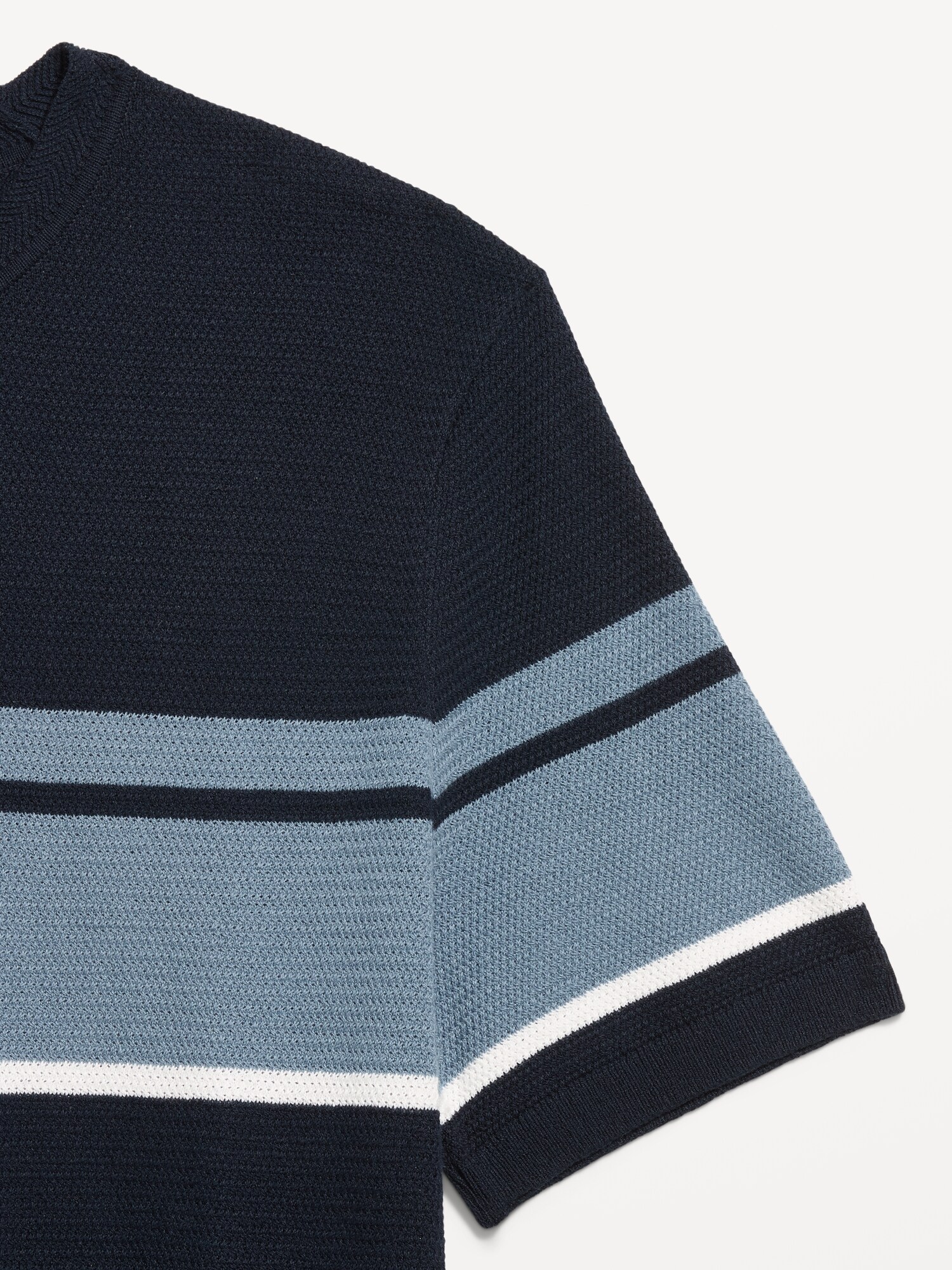 Мужской свитер Old Navy Relaxed Color-Block Sweater T-Shirt, цвет: Тёмно-синий — фото 4