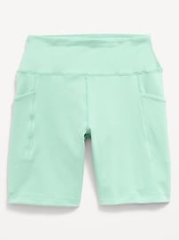 Image number 4 showing, High-Waisted StudioSmooth Biker Shorts for Girls