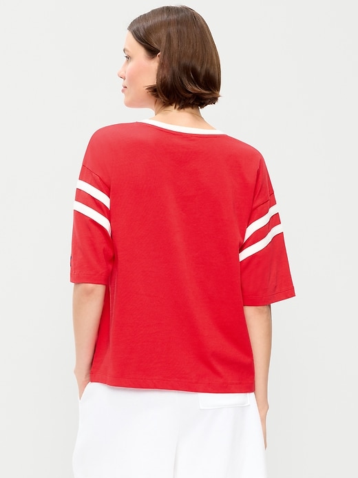 Image number 2 showing, Short-Sleeve Loose Crew-Neck T-Shirt