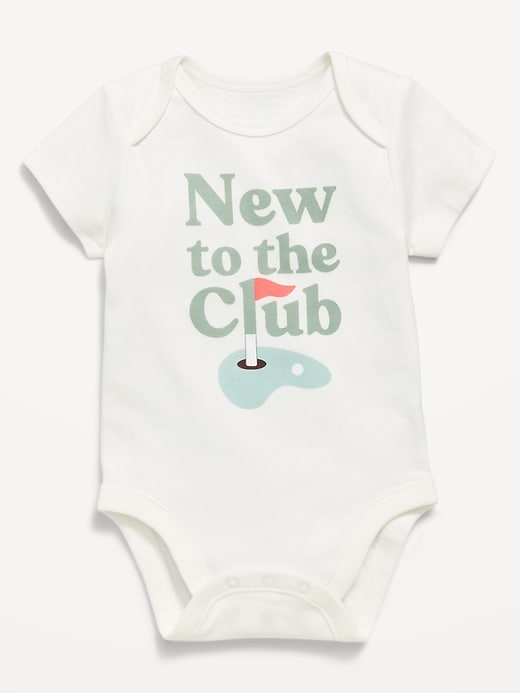 Image number 1 showing, Short-Sleeve Unisex Graphic Bodysuit for Baby