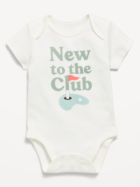Short-Sleeve Unisex Graphic Bodysuit for Baby