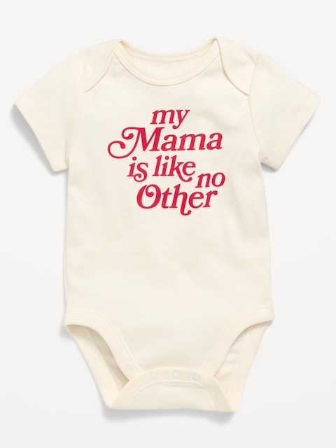 Short-Sleeve Unisex Graphic Bodysuit for Baby