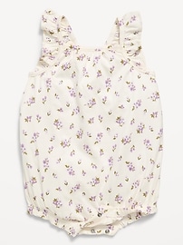 Image number 2 showing, Printed Sleeveless Ruffle-Trim Romper for Baby