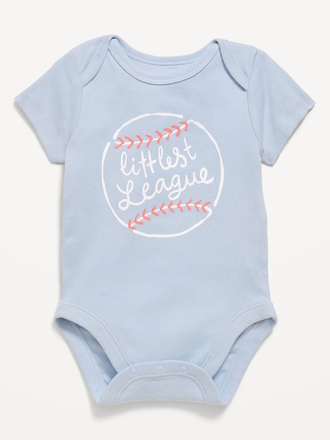 Short-Sleeve Unisex Graphic Bodysuit for Baby