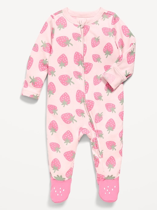 Image number 1 showing, 2-Way-Zip Sleep & Play Footed One-Piece for Baby