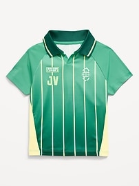 Image number 1 showing, Oversized Collared Graphic Performance Top for Toddler Boys