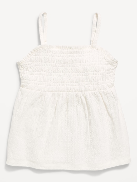 Image number 1 showing, Sleeveless Textured Smocked Top for Girls
