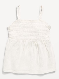 Image number 2 showing, Sleeveless Textured Smocked Top for Girls